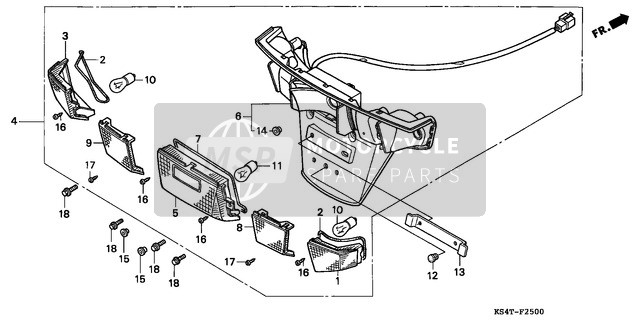 Luz de combinación trasera